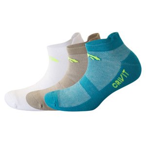 Crivit Pánské sportovní ponožky, 3 páry (41/42, modrá/khaki/bílá)
