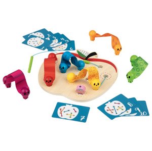 Playtive Dřevěná výuková hra Montessori (hra s jablečnými červy)