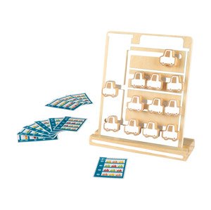 Playtive Dřevěná výuková hra Montessori (hra s parkováním)
