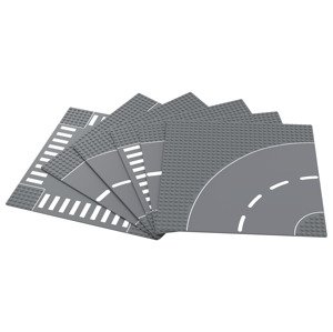 Playtive Clippys Stavební desky, 6x 25 x 25 cm (silnice)
