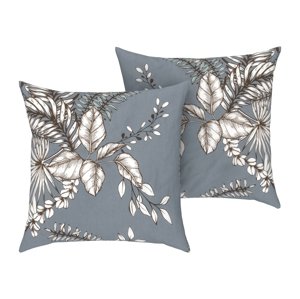 Livarno home Potah na polštář Renforcé, 50 x 60 cm, 2 kusy (modré květy)