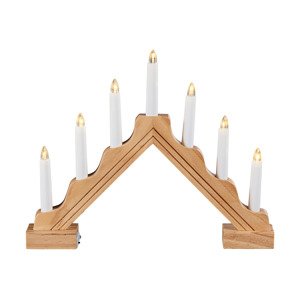Livarno home Obloukový LED svícen (trojúhelníkový/hnědá)