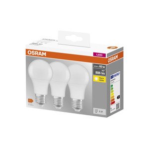 Osram LED žárovka, 3 kusy (Led koule 60 E27)