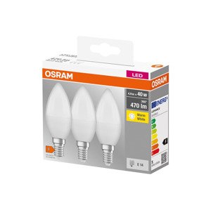 Osram LED žárovka, 3 kusy (Led svíčka 40 E14)