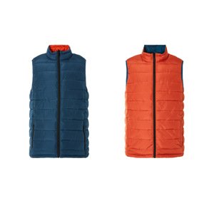 Livergy® Pánská oboustranná vesta (modrá/oranžová, S (44-46))
