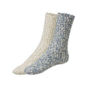 esmara® Dámské hebké ponožky, 2 páry (39-42, béžová/modrá)