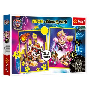 Trefl Puzzle 2 v 1 Glow in the dark (Tlapková patrola)