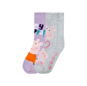 Dívčí termo ponožky, 2 páry (Prasátko Peppa, 19/22)