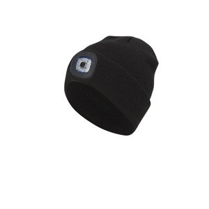 Crivit Dětská pletená čepice LED (černá)