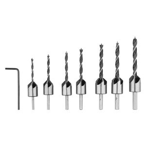 Parkside® Sada speciálních vrtáků PSB 6 A1 (sada vrtáků do dřeva / záhlubníků, 8dílná)