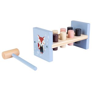 lupilu® Dřevěná železnice / Ponk na zatloukání / Zásuvná hračka (ponk na zatloukání)
