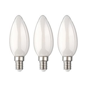 Livarno home Filamentové LED žárovky (svíčka E14 mléčná)