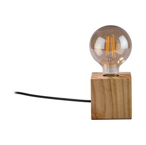 Livarno home Stolní LED lampa (kostka - dřevo)