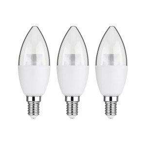 Livarno home LED žárovka, 2 kusy / 3 kusy (4,9W svíčka E14, sada 3 ks, transparentní)