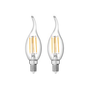 Livarno home Filamentová LED žárovka (Poryv větru E14 4,2W, sada 2 ks)