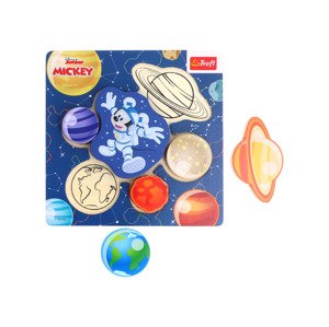 Trefl Dřevěné puzzle pro nejmenší (Vesmír - Mickey Mouse)