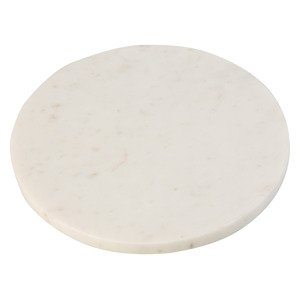 Livarno home Mramorová servírovací deska / Sada mramorových podtácků (kulaté/bílá)