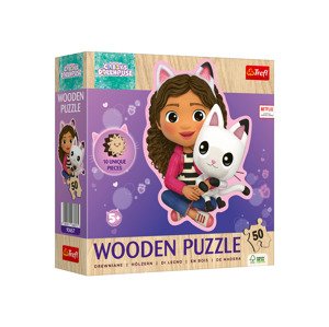Trefl Dřevěné puzzle, 50 / 160 dílků (Gábinin kouzelný domek)
