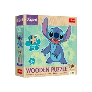 Trefl Dřevěné puzzle, 50 / 160 dílků (Stitch)