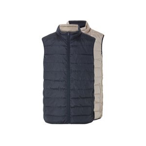 Livergy® Pánská oboustranná vesta (Xxl (60/62), tmavě modrá/béžová)