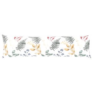 Livarno home Potah na polštář z mikrovláknitého saténu, 40 x 145 cm (Květy bílé)
