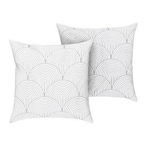 Livarno home Potah na polštář z mikrovláknitého saténu, 60 x 50 cm, 2 kusy (geometrický vzor)