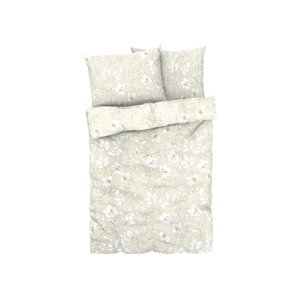 Livarno home Saténové ložní povlečení, 240 x 220 cm, 70 x 90 cm (béžová)