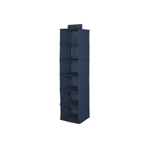Livarno home Závěsný organizér / Organizér na boty / Obal na oděvy / Úložný box pod postel (závěsný organizér, 6 přihrádek, modrá)