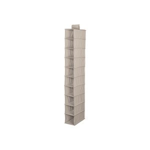 Livarno home Závěsný organizér / Organizér na boty / Obal na oděvy / Úložný box pod postel (závěsný organizér, 10 přihrádek, béžová)