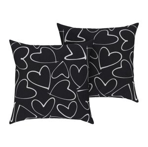 Livarno home Potah na polštář Renforcé, 50 x 60 cm, 2 kusy (srdce)