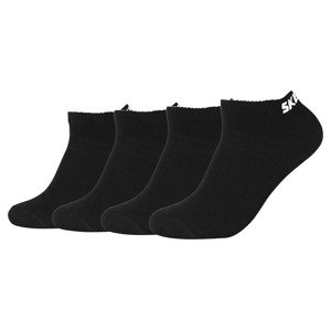 Skechers Dámské / Pánské ponožky, 4 páry (39-42, černá nízká)