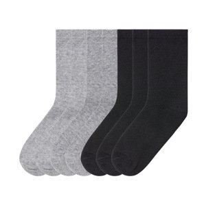 pepperts!® Dívčí ponožky s BIO bavlnou, 7 párů (35-38, černá/šedá)