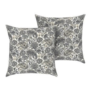 Livarno home Potah na polštář z mikrovláknitého saténu, 40 x 40 cm, 2 kusy (vzor paisley)