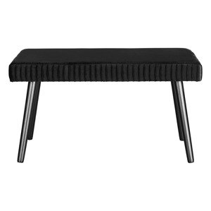 Livarno home Lavice se sametovým potahem, 78x38x43 cm (černá)