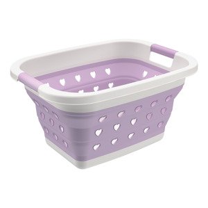 Livarno home Skládací koš a vanička na prádlo, 17 l (lila fialová)