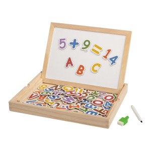 Playtive Dřevěná hračka (magnetický box čísla a abeceda)