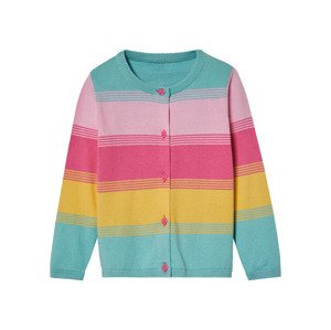lupilu® Dívčí pletený cardigan (zelená/růžová/fialová, 122/128)