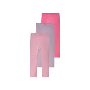 lupilu® Dívčí legíny, 3 kusy (fialová/růžová/růžová, 110/116)