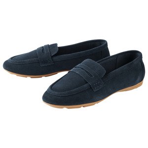 esmara® Dámská kožená obuv (navy modrá, 38)