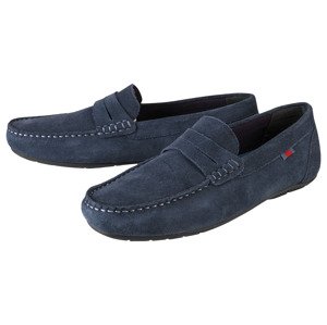 Livergy® Pánské kožené mokasíny (navy modrá, 46)