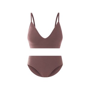 esmara® Dámská bezešvá souprava spodního prádla, 2dílná (růžovo-fialová, S(36/38))