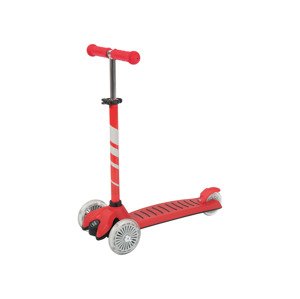 Playtive Dětská koloběžka / trojkoloběžka s LED kolečky (červená trojkoloběžka )
