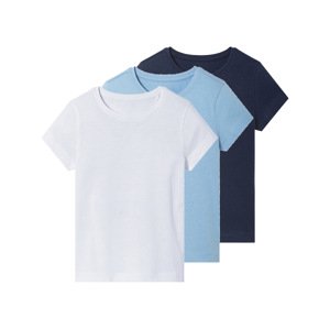 lupilu® Dívčí triko, 3 kusy (navy modrá / modrá / bílá, 122/128)