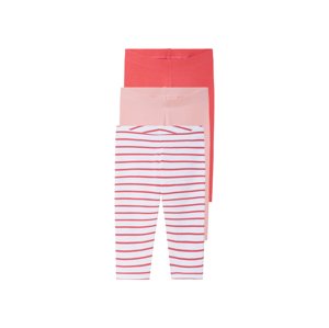 lupilu® Dívčí capri legíny, 3 kusy (červená / světle růžová, 110/116)