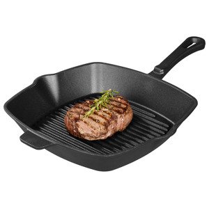 Grillmeister Litinová grilovací pánev, 25 cm (hranatá)