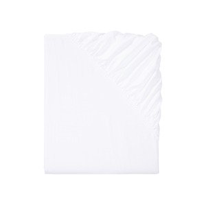 Livarno home Saténové napínací prostěradlo, 90-100 x 200 cm (bílá)