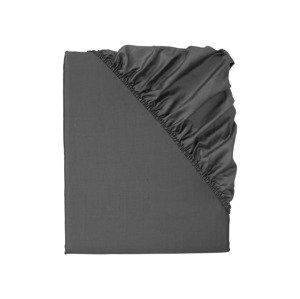 Livarno home Saténové napínací prostěradlo, 90-100 x 200 cm (šedá)
