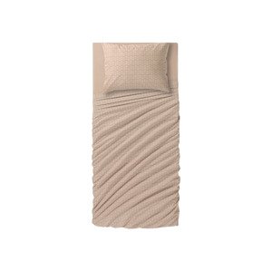 Livarno home Souprava ložního povlečení Renforcé, 160 x 280 cm, 70 x 90 cm (béžová)