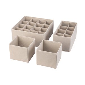Livarno home Organizér do zásuvky, 4 kusy (béžová)