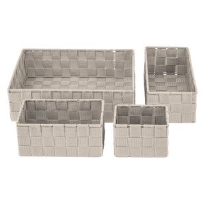 Livarno home Závěsný regál / Sada úložných košů / Organizér (organizér, béžová)